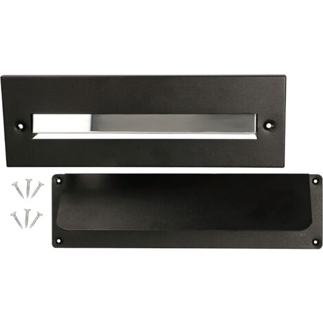 KOTARBAU Clapet pour porte d'entrée - 275 x 90 mm - Noir