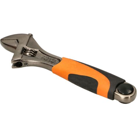 KOTARBAU Clé à molette réglable en acier au chrome vanadium avec poignée en caoutchouc (150 mm)