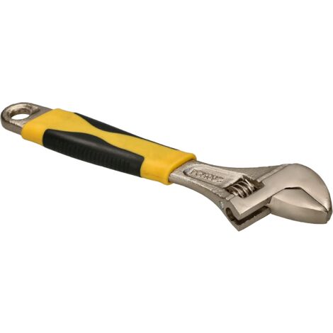KOTARBAU Clé à molette réglable en acier au chrome vanadium avec poignée en caoutchouc (200 mm)