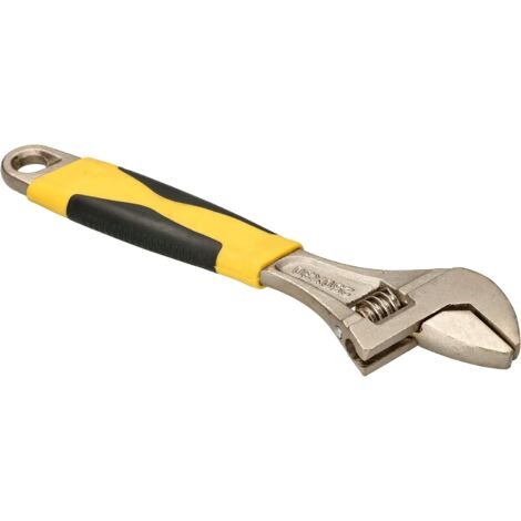 KOTARBAU Clé à molette réglable en acier au chrome vanadium avec poignée en caoutchouc (250 mm)