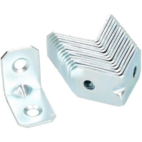 KOTARBAU Connecteur d'angle 25 x 25 x 18 mm - En acier - Équerre de construction - Trou de montage - Équerre de meuble - Galvanisé - Charge lourde - Raccord en bois - Équerre de montage de chaise (25)