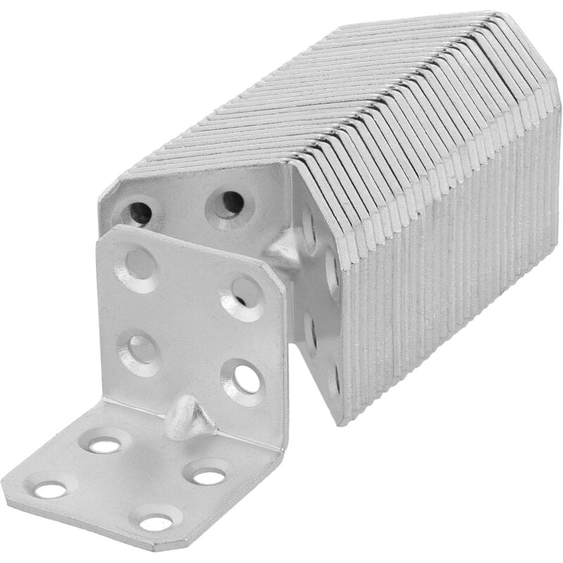 Kotarbau - Connecteur coudé 30 x 30 x 30 x 1,5 mm avec perles en acier - Trous de montage - Connecteur de meubles - Galvanisé - Charge lourde - Coude