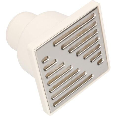 KOTARBAU Drain de sol 50 mm - 100 x 100 mm - En acier inoxydable - Carré - Caniveau de douche - Blanc
