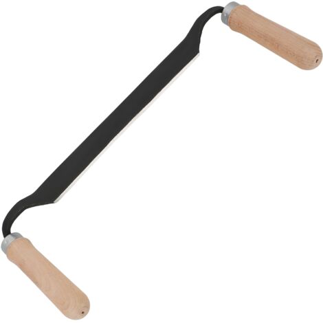 KOTARBAU® Ecorceur de Dois - Couteau de Tirage - Acier Carbone - 220 mm - Noir - Outil de Travail du Bois - Manche Ergonomique - Couteau à Tirage Droit - Résistant