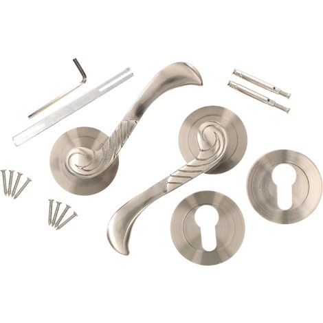 KOTARBAU Ensemble de poignées 110 mm Satin PZ – Cylindre profilé universel