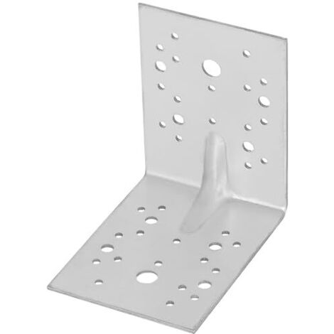 KOTARBAU® Équerre De Fixation - Acier Galvanisé - 130 x 130 x 100 mm - Argent - Renfort D'Angle Métal - Équerre de Fixation Renforcée - 90 Degrés
