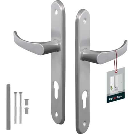 Kotarbau – Garniture de porte en aluminium 72 mm – Cuivre – Montage universel gauche/droite – Pour cylindre profilé – Installation facile