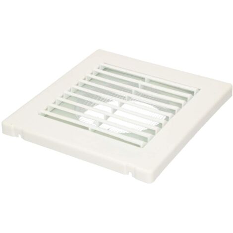 KOTARBAU® Griglia di ventilazione Ø 100 mm bianco con rete aerazione areazione in plastica per l'avvitamento quadrato