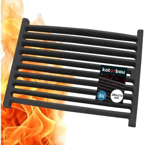 KOTARBAU® Griglia per Camino a legna 28 x 21 cm Forno griglia in ghisa per camino griglia stufa legna griglie cenere