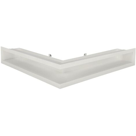 KOTARBAU® Grille Cheminée - Acier Revêtu Poudre - Bande d’aération d’angle - 50/50 cm - Blanc - Grille Ventilation Cheminée - Aération pour Foyer - Design Moderne - Résistante Haute Température