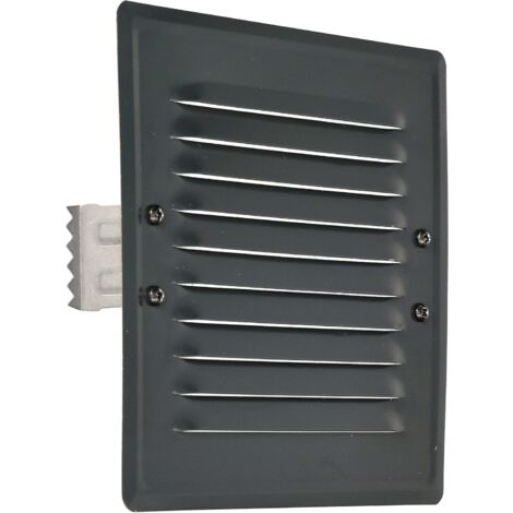 KOTARBAU Grille d'aération 165 x 165 mm en métal avec moustiquaire Gris clair