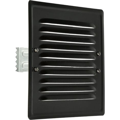 KOTARBAU Grille d'aération en métal avec moustiquaire - 165 x 165 mm - Noir