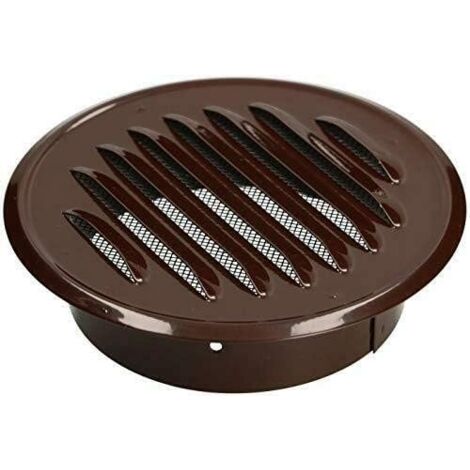 KOTARBAU Grille d'aération en tôle de zinc marron - 100 mm - À visser