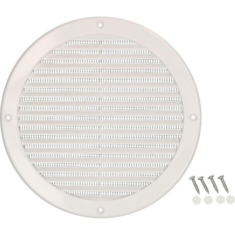 Kotarbau – Grille d'aération ronde 200 mm – Avec moustiquaire – Installation facile – Pour circulation d'air en milieu résidentiel et commercial
