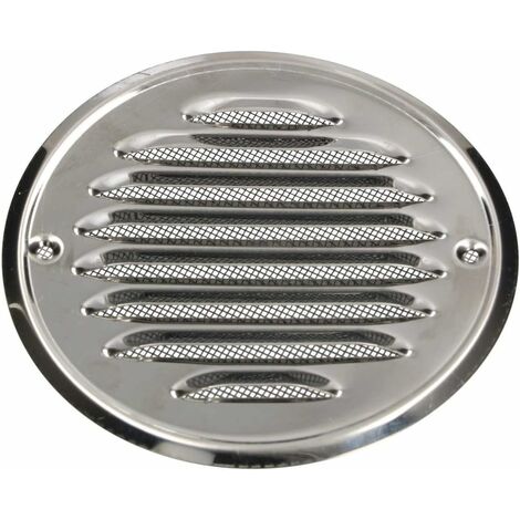 Kotarbau – Grille d'aération ronde en acier inoxydable 130 mm – Avec moustiquaire – Installation rapide – Protection contre les intempéries