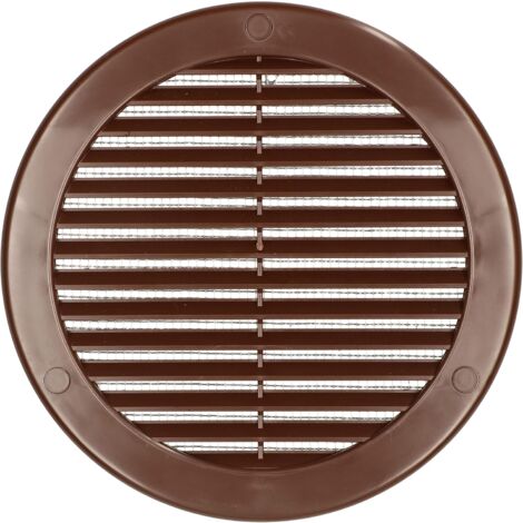 KOTARBAU Grille d'aération ronde Fi 150 mm Marron avec moustiquaire