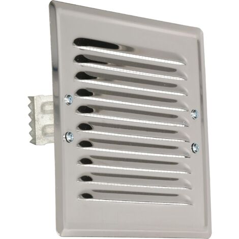 KOTARBAU Grille d'aération x mm en métal avec moustiquaire couleur (165 x 165 mm, acier inoxydable)