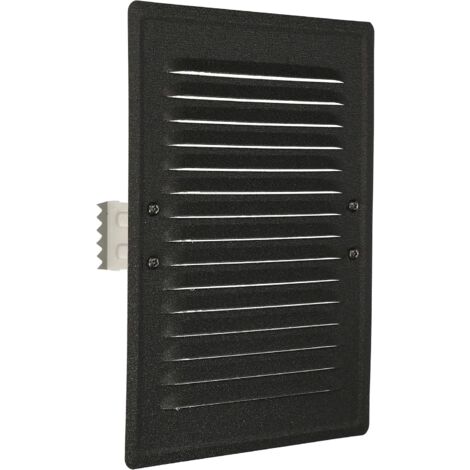 KOTARBAU Grille d'aération x mm en métal avec moustiquaire couleur (165 x 230 mm, gris foncé).