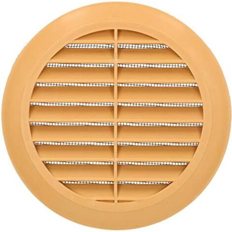 KOTARBAU Grille de ventilation 100 mm Ronde Beige Grille à Lamelles Raccord de Tuyau en Plastique