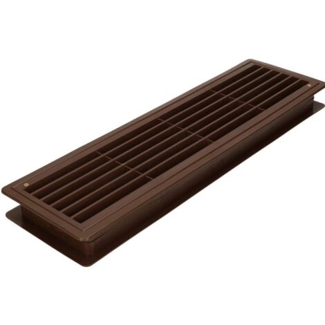 KOTARBAU Grille de ventilation 13,5 x 46 cm grille de ventilation de porte marron grille de ventilation en plastique grille de ventilation solide grille à lamelles