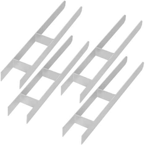 KOTARBAU® H-Pfostenträger für Wandeinbaumontage Halterung Stahl verzinkt Anker 90 mm 4er Set