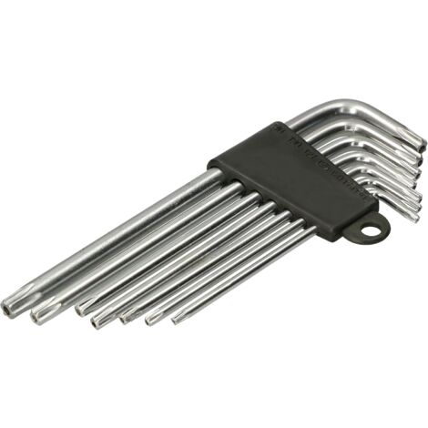 KOTARBAU Jeu de 7 clés coudées pour vis Torx T10-T40 en acier au chrome vanadium