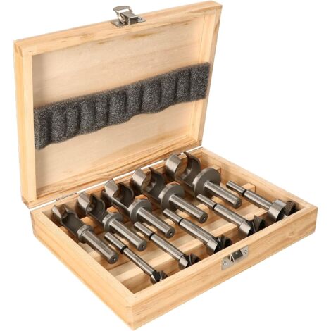 KOTARBAU Kit de perçage et de remplissage pour bois 15-35 mm 10 pièces avec coffret en bois