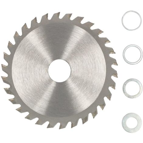 KOTARBAU Lame de scie en carbure pour bois 30 dents Ø 125 mm + anneaux réducteurs