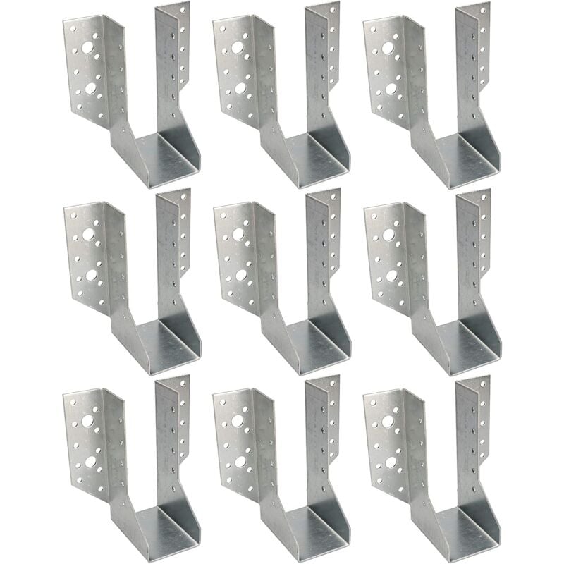 Kotarbau - Lot de 10 chaussons de poutre type a 50 mm - Connecteurs de poutres en bois - Connecteurs pour construction extérieure