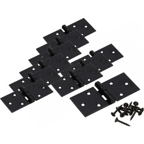 KOTARBAU Lot de 10 rubans pour caisses - 100 x 45 mm - Noir - Roulé - Charnière de meubles - Robuste