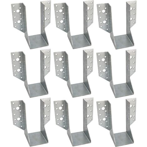 Kotarbau – Lot de 10 sabots de poutre 60 mm en acier galvanisé – Connecteurs robustes pour structures bois et béton – Charge max 19,6 kN