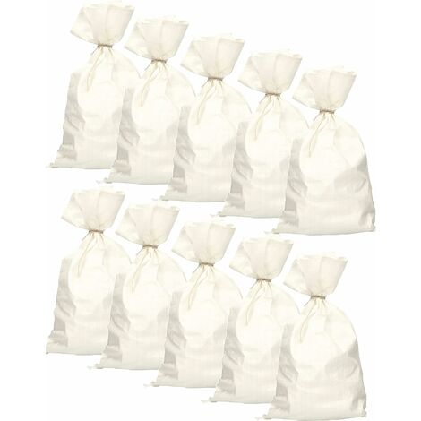 Kotarbau – Lot de 10 sacs en tissu PP 65 x 105 cm – Charge lourde jusqu'à 50 kg – Pour déchets de chantiers et matériaux organiques