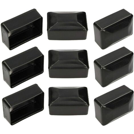 KOTARBAU Lot de 100 capuchons pour poteaux de clôture - 60 x 40 mm - En plastique - Noir
