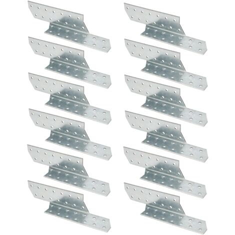 KOTARBAU Lot de 12 ancrages de chevrons 210 x 40 mm pour renforcer les structures en bois