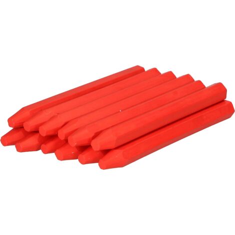 KOTARBAU Lot de 12 crayons de charpentier pour marquage du bois Rouge