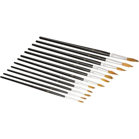 KOTARBAU Lot de 12 pinceaux plats pour peinture avec peinture et vernis