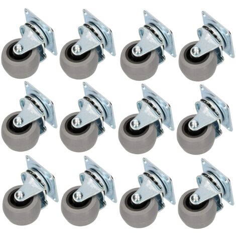 KOTARBAU Lot de 12 roulettes pour meuble Ø 40 cm Convient pour tous les sols