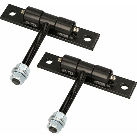 Kotarbau – Lot de 2 bandes de portail M12 x 100 mm – Acier – Réglables et longues – Montage vissé pour portes et volets – Fixation stable