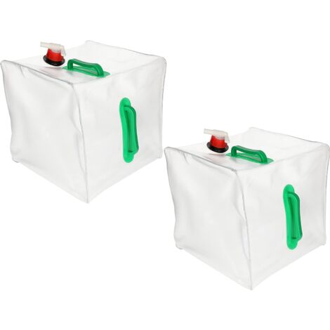 KOTARBAU Lot de 2 bidons à eau pliables avec poignée de transport et bec verseur 20 l