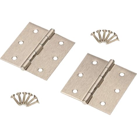 KOTARBAU Lot de 2 charnières universelles en nickel galvanisé 65 x 65 mm