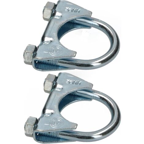 Kotarbau – Lot de 2 colliers de serrage 36 mm – Acier galvanisé pour tuyaux d'échappement – Montage mâts et antennes – Résistant à l'humidité