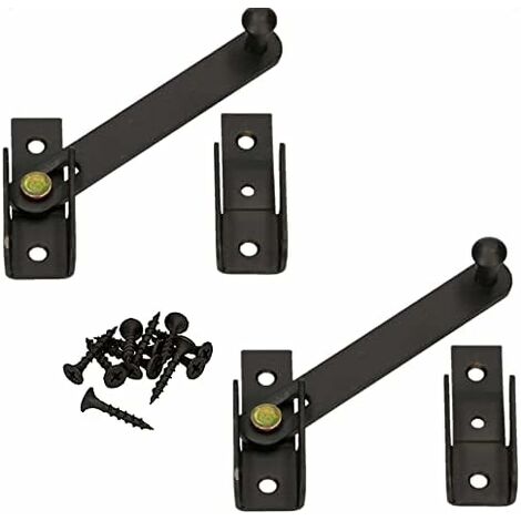 Kotarbau – Lot de 2 loquets en acier 120 mm – Revêtement anti-corrosion – Pour volets de fenêtre et portes – Installation facile