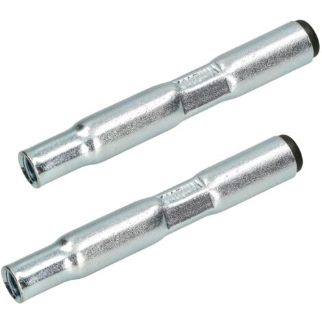 KOTARBAU Lot de 2 manchons filetés à fixer au mur pour bande de portail réglable galvanisé (diamètre 18 mm M12)
