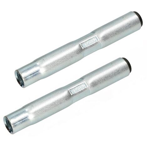 KOTARBAU Lot de 2 manchons filetés à fixer au mur pour bande de portail réglable galvanisé (diamètre 21 mm M16)