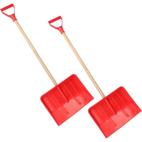 KOTARBAU Lot de 2 Pelles À Neige pour Enfants Manche en Bois d'une Longueur Totale de 84 cm