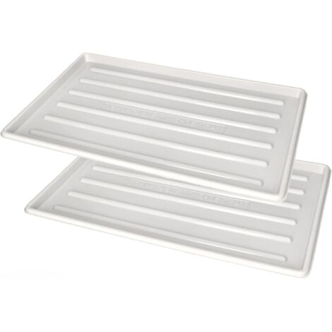 KOTARBAU Lot de 2 pots d'égouttement pour chaussures Gris 45 x 30 cm