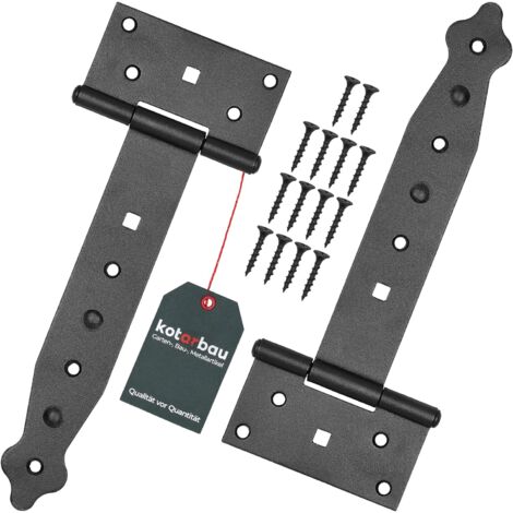 KOTARBAU Lot de 2 suspensions en croix de 200 mm - Pour porte de jardin - Revêtement par poudre (200 mm)