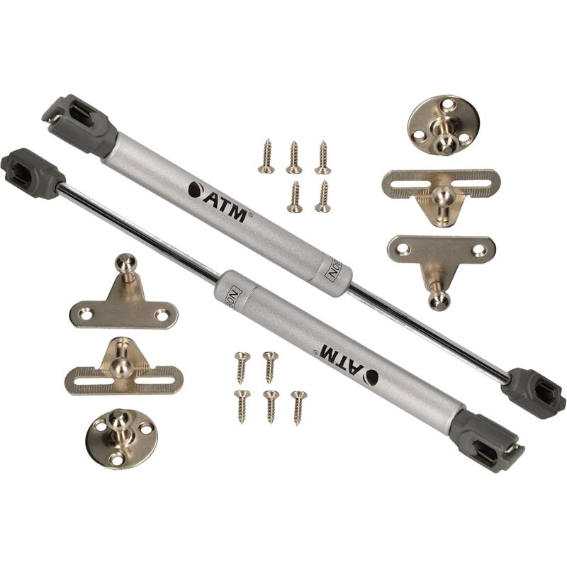 Kotarbau - Lot de 2 vérins à gaz hydrauliques pour meubles 80 n Argenté