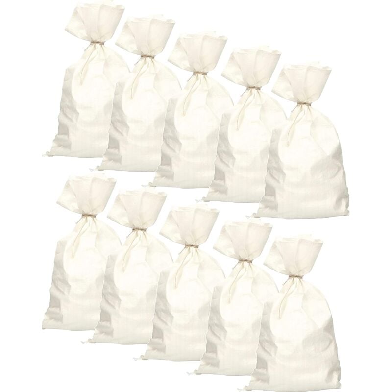 Lot de 20 sacs en tissu pp de 65 x 105 cm pour charges lourdes Blanc - Kotarbau