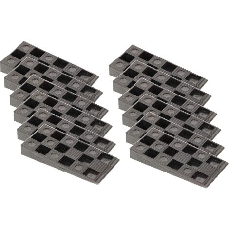 KOTARBAU Lot de 25 cales de montage en plastique 94 x 44 x 14 mm pour fenêtre, porte, cadre de fenêtre, noir